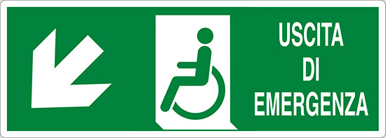 USCITA DI EMERGENZA (disabili in basso a sinistra)