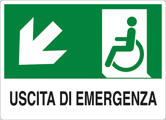 USCITA DI EMERGENZA (disabili in basso a sinistra)