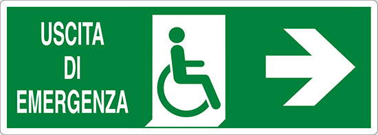 USCITA DI EMERGENZA (disabili a destra)