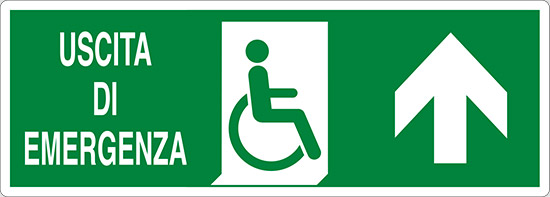 USCITA DI EMERGENZA (disabili in alto)