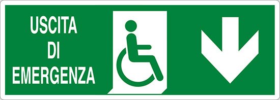 USCITA DI EMERGENZA (disabili in basso)