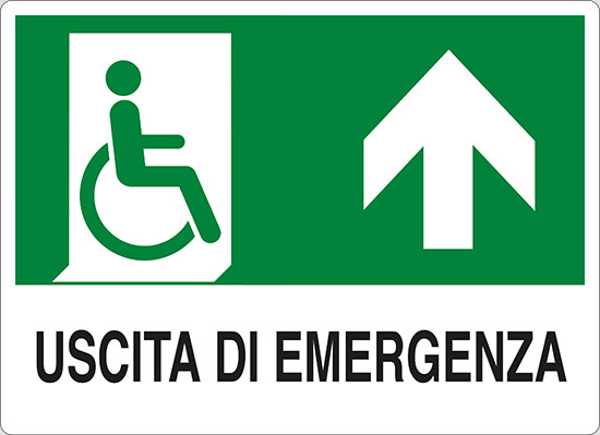 USCITA DI EMERGENZA (disabili in alto)