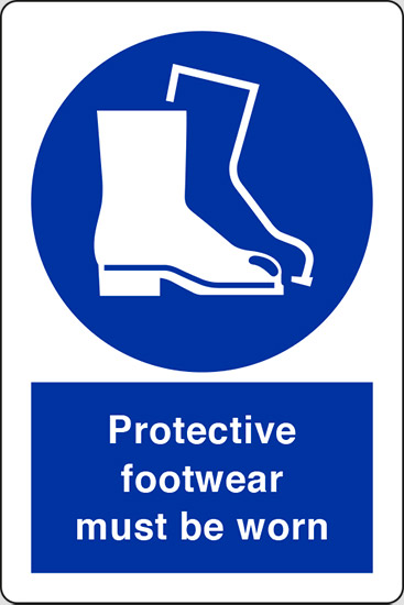 Protective footwear must be worn