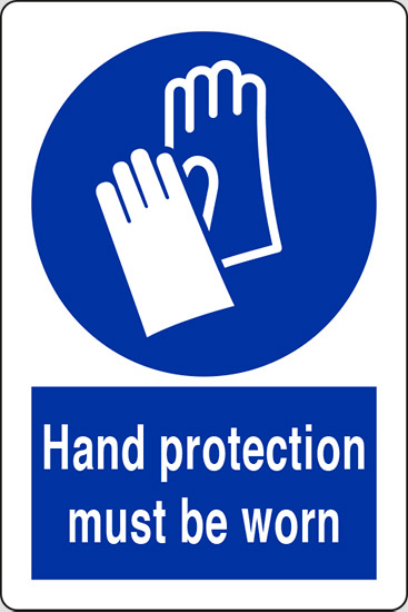 Hand protection must be worn