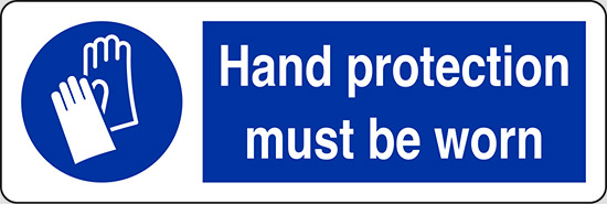 Hand protection must be worn