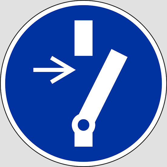 (disconnect before carrying out maintenance or repair)