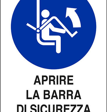 APRIRE LA BARRA DI SICUREZZA DELLA SEGGIOVIA