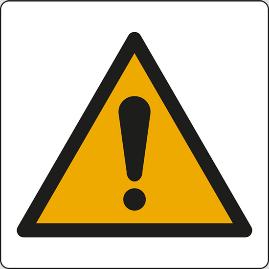(pericolo generico – general warning sign)