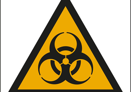 (pericolo rischio biologico – warning: biological hazard)