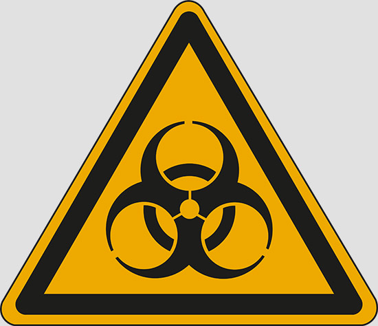 (warning: biological hazard)