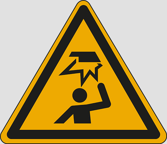 (warning: overhead obstacle)