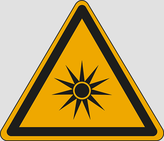 (warning: optical radiation)