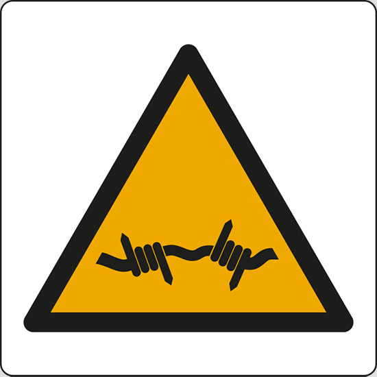 (avvertimento: filo spinato – warning; barbed wire)