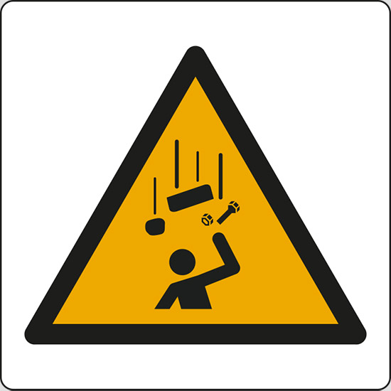 (avvertimento: oggetti in caduta – warning; falling objects)