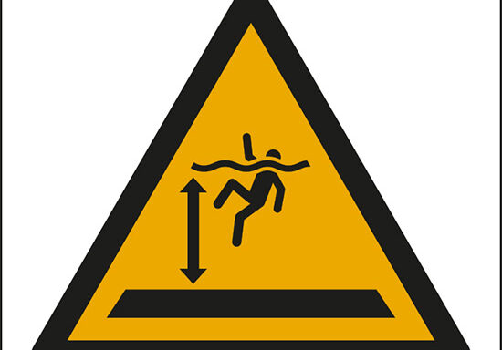 (attenzione; acque profonde – warning; deep water)