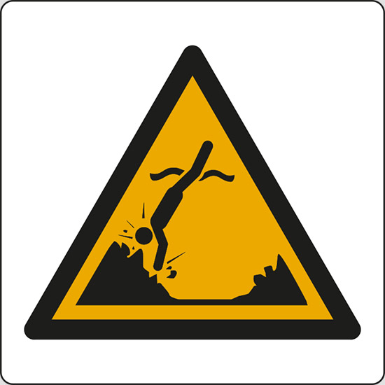 (attenzione; oggetti sommersi – warning; submerged objects)