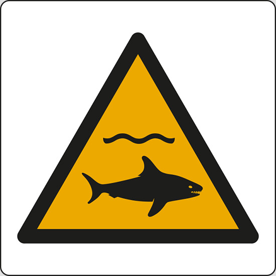 (attenzione; squali – warning; shark)