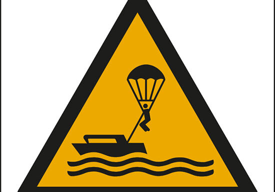 (attenzione; parasailing – warning; parasailing)