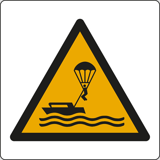 (attenzione; parasailing – warning; parasailing)