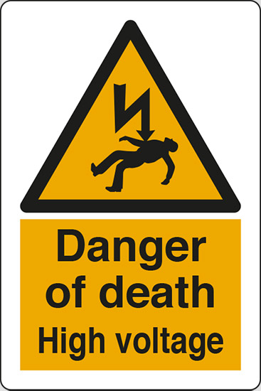 Danger of death High voltage